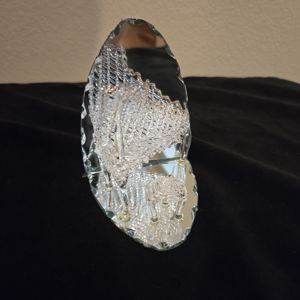 Elegant Glass Piano Figurine